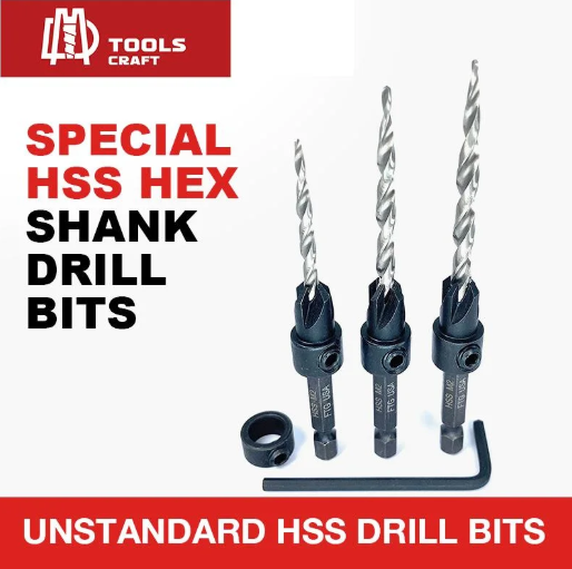 لقم الثقب HSS Hex Shank الخاص للبراغي