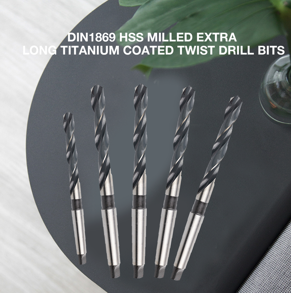 عروض المصنع DIN345 HSS MILLED TAPER SHANK BLACK WHITE TWIST DRILL BITS Set