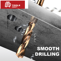 DIN338 Boring Hole Cobalt Hss مجموعة رؤوس المثقاب لأدوات الفولاذ المقاوم للصدأ